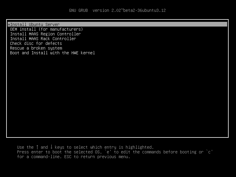 Install Ubuntu Server 16.04.03 LTS